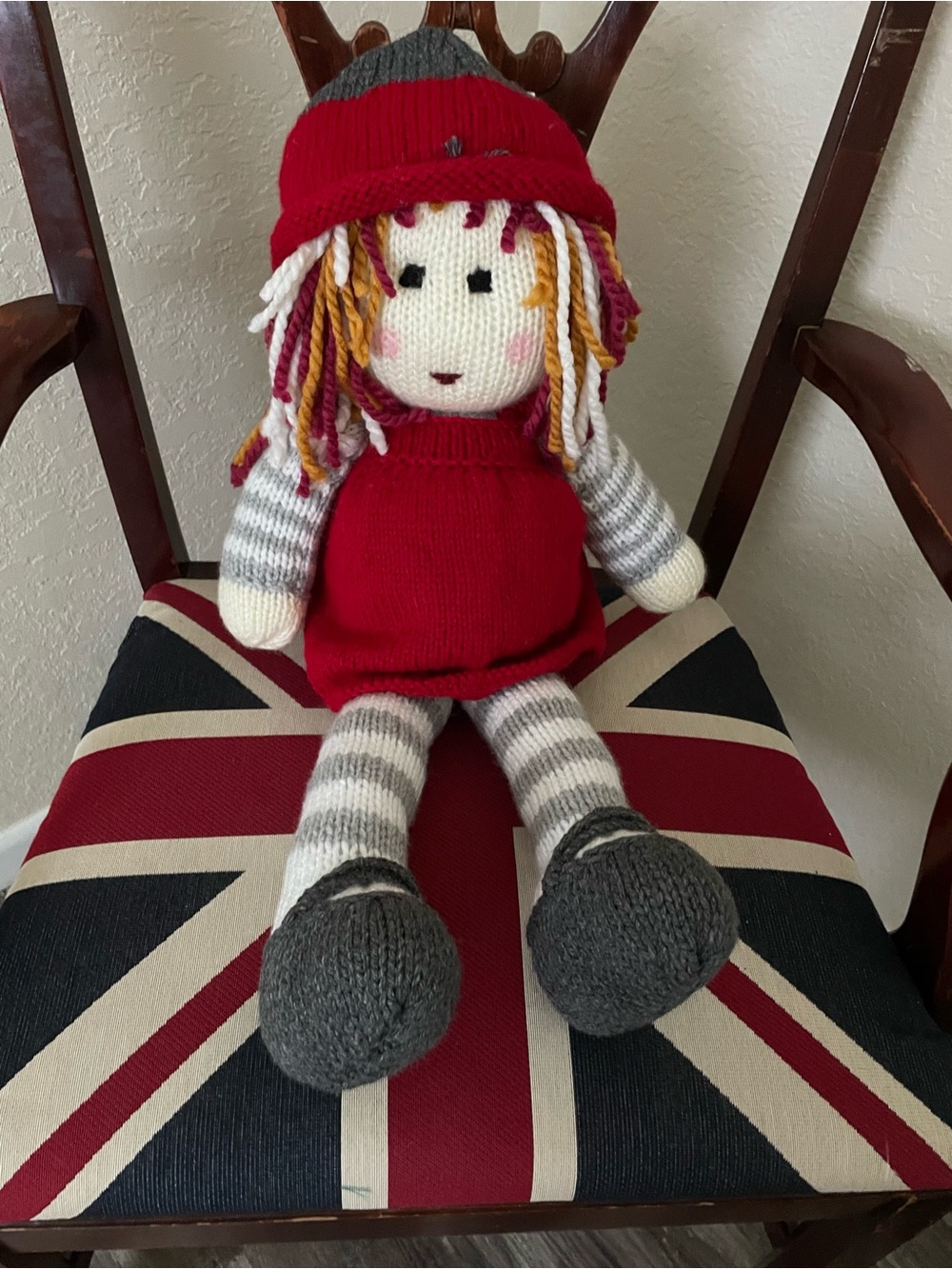 Hand-Knitted floppy doll